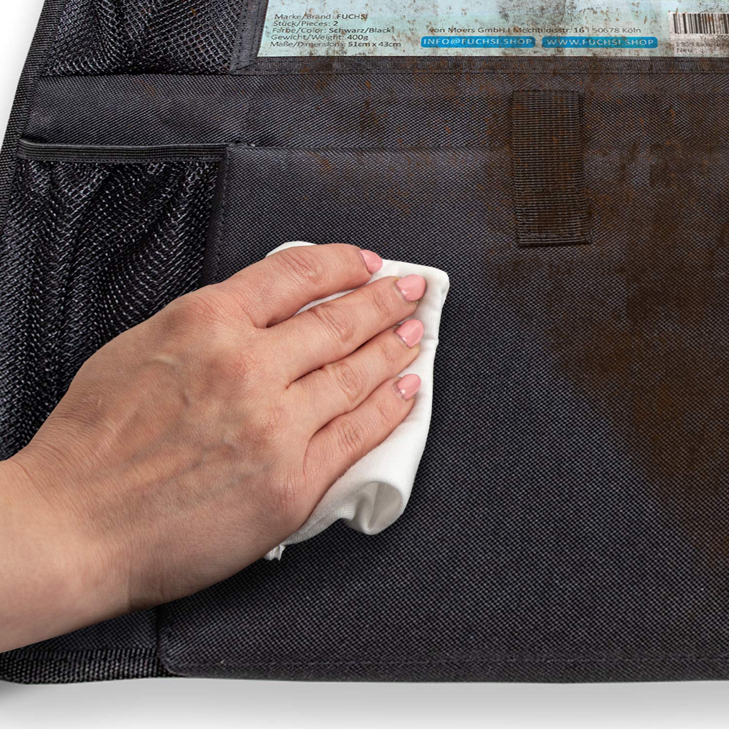 MyHappyRide Rückenlehnenschutz (1 Stück), Große Taschen und iPad